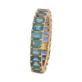 Mini Rainbow Sapphire Emerald Cut Eternity Ring