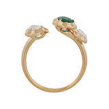 Emerald & Diamond Vine Ring