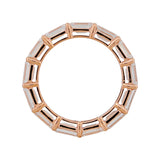 Horizontal Emerald Cut Diamond Eternity Ring