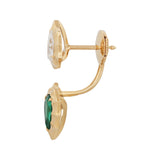 Emerald & Diamond Vine Earrings
