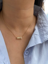 Bubble Bezel Diamond Letter Pendant