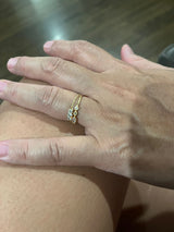 Three Stone Chain Ring