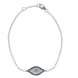 Blue Sapphire & Diamond Evil Eye Bracelet