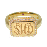 Signature Diamond Signet Ring