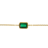 Bezel-set Emerald Bracelet