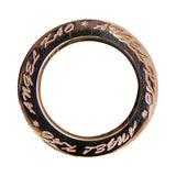 Custom Ombre Pink Sapphire Ring With Calligraphy Carving