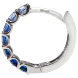 Ombre Blue Sapphire Huggie Earrings