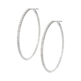 Classic 40 Mm Diamond Hoop Earrings