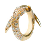 Diamond Spike Hoop Earrings