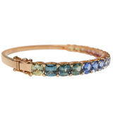 Signature Rainbow Sapphire & Diamond Bangle
