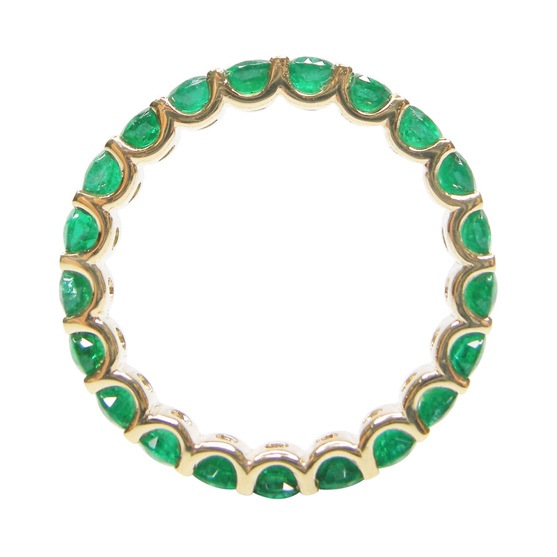 Oval Cut Emerald Eternity Ring