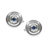 Gem-set Silver Cufflinks
