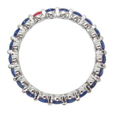 Shared Claw Blue Sapphire Eternity Ring
