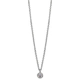 Bezel-set Diamond Drop Pendant