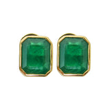 Emerald cut Emerald Stud Earrings