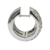 Six Row Pavé Diamond Huggie Earrings