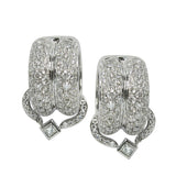 Six Row Pavé Diamond Huggie Earrings