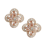 Signature Rose Cut Diamond Flower Stud Earrings