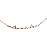 Mini Gem-set Nameplate Calligraphy Necklace