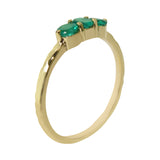 Emerald Three Stone Ring
