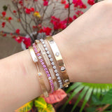 Pink Sapphire & Diamond Tennis Bracelet