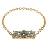 Three Stone Chain Ring