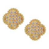 Diamond and Malachite Drop Earrings