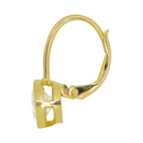 Bezel Set Diamond Solitaire Drop Earrings