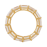 Horizontal Emerald Cut Diamond Eternity Ring