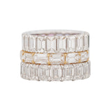 Horizontal Emerald Cut Diamond Eternity Ring