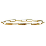 Mini Paperclip Bracelet With Diamond Clasp