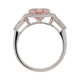 Morganite & Diamond Hearts & Arrows Ring