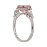 Morganite & Diamond Hearts & Arrows Ring