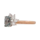 Grey Sapphire and Diamond Peacock Ring