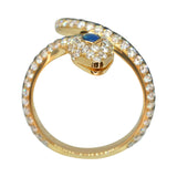 Signature Sapphire and Diamond Serpent Ring