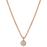 Bezel-set Diamond Drop Pendant