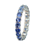 Ombre Blue Sapphire Stack Ring
