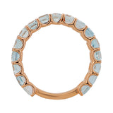 Aquamarine Emerald Cut 3/4 Ring