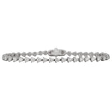Three Claw Diamond Tennis Bracelet