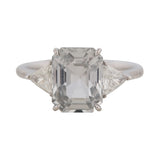 Grey Sapphire Three Stone Ring