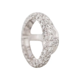 Removable Double Edged Pave Diamond Jackets (For 2 carat diamond studs)