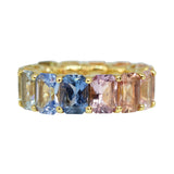 Fancy Sapphire Rainbow Eternity Ring