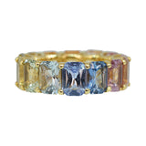 Fancy Sapphire Rainbow Eternity Ring