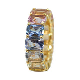 Fancy Sapphire Rainbow Eternity Ring