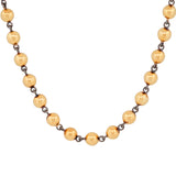 Solid 18K Gold Ball and Chain Necklace