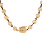 Solid 18K Gold Ball and Chain Necklace