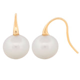 Classic White Pearl Hook Drop Earrings