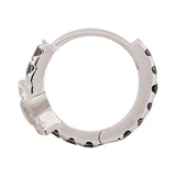 Opal & Black Diamond Star Hoop Earrings