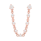 Round Brilliant Cut Diamond Chain Earrings