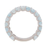 Aquamarine Emerald Cut 3/4 Ring